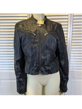 Women's Rocawear Black Leather Jacket XL